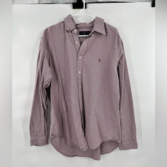 Ralph Lauren red black button down shirt size XL - Picture 4 of 6